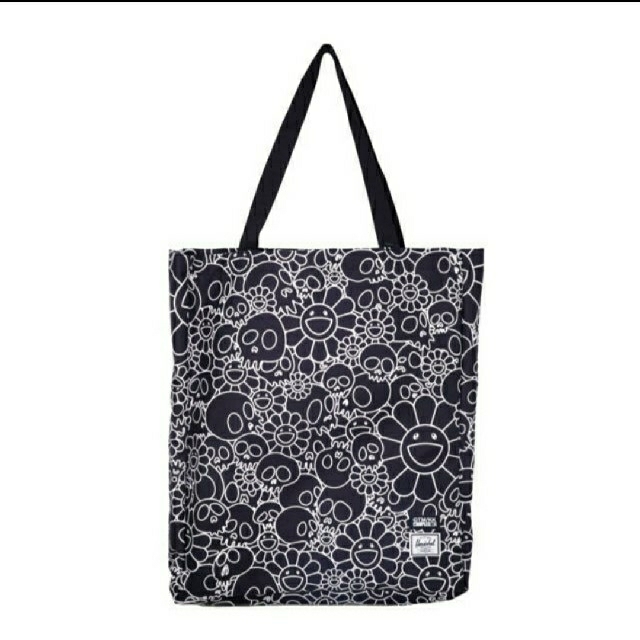 HERSCHEL(ハーシェル)のSKULLS&FLOWERS TOTE BAG (BLACK) 村上隆 メンズのバッグ(トートバッグ)の商品写真