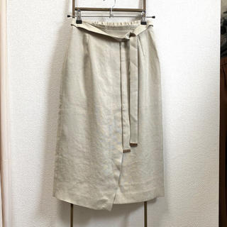 TONAL リネン風タイトスカート(ひざ丈スカート)