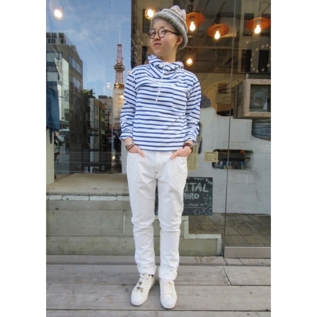 KAPITAL - 14 ozIDGxIDGデニム リンゴマンパンツ01 新品 白の KAPITAL - 14 ozIDGxIDGデニム リンゴマンパンツ01 新品 白の