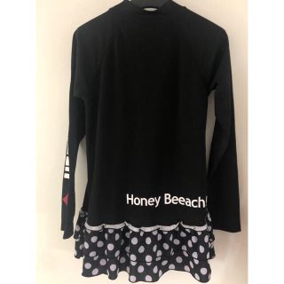 ハニービー(HONEY BEE)のhoney  bee レディース　長袖ラッシュガード　ブラック　Sサイズ(水着)