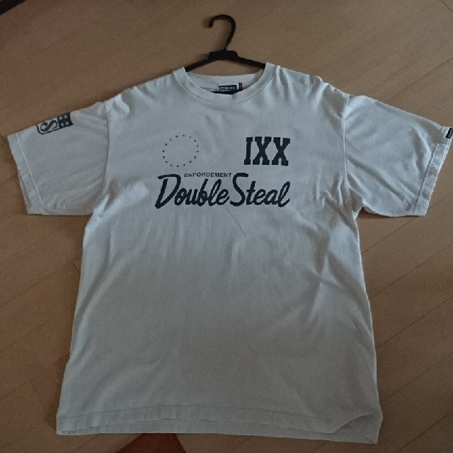 DOUBLE STEAL(ダブルスティール)のDOUBLE STEAL Tシャツ 白★XＬサイズロゴ メンズのトップス(Tシャツ/カットソー(半袖/袖なし))の商品写真