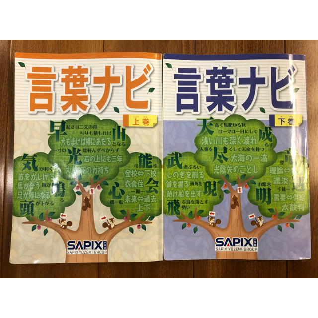 SAPIX言葉ナビ　上巻下巻　おまけ首都圏中学受験案内2020年度用 エンタメ/ホビーの本(語学/参考書)の商品写真