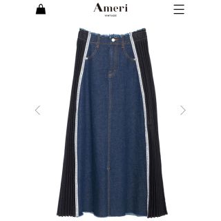 アメリヴィンテージ(Ameri VINTAGE)のameri vintage SIDE PLEATS DENIM SKIRT(ロングスカート)