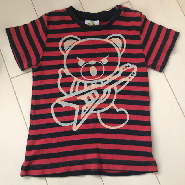 HYSTERIC MINI(ヒステリックミニ)のヒスミニ★ボーダーT キッズ/ベビー/マタニティのベビー服(~85cm)(Ｔシャツ)の商品写真