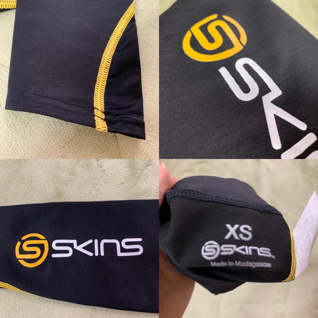 SKINS(スキンズ)のスキンズ　skins  試着のみ　XS A400 ユニセックス パワーカーフ スポーツ/アウトドアのトレーニング/エクササイズ(トレーニング用品)の商品写真