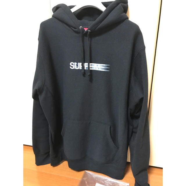supreme motion logo hooded sweatshirt 黒メンズ