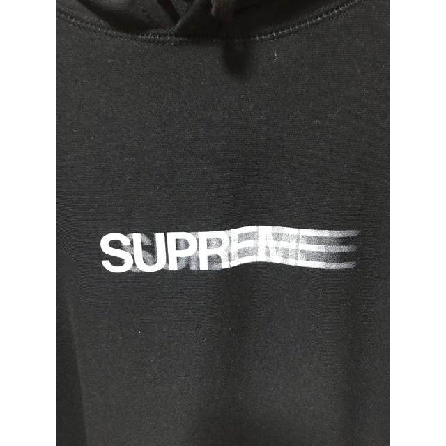 supreme motion logo hooded sweatshirt 黒