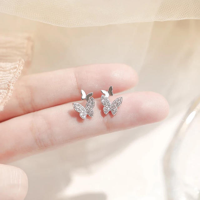 STAR JEWELRY(スタージュエリー)のmicro pave butterflies pierce ◯s925 post レディースのアクセサリー(ピアス)の商品写真