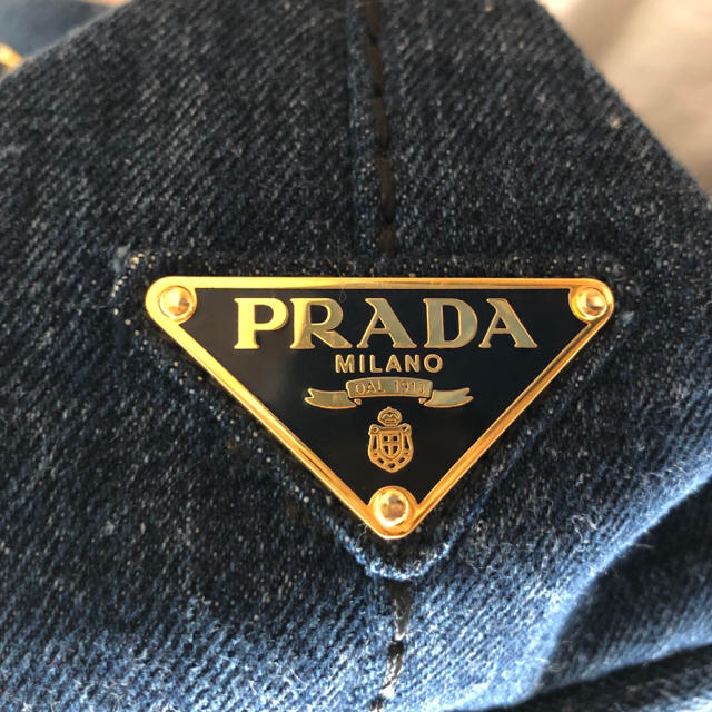 こてママ様専用 値下げ 美品 PRADA プラダ カナパ デニム バッグ