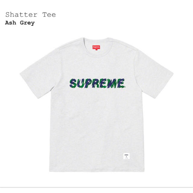 Supreme Shatter Tee Tシャツ L Ash Grey 新品