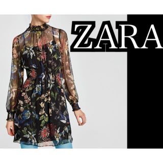 ザラ(ZARA)のZARA 新品未使用 花柄 ワンピース(ミニワンピース)