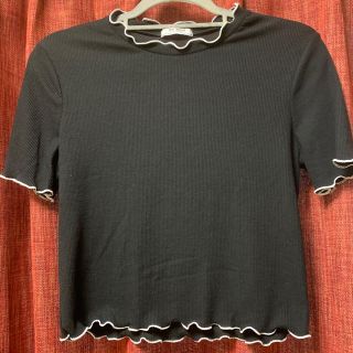 ザラ(ZARA)のプチタートルネックフリルトップス(Tシャツ(半袖/袖なし))