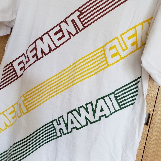 ELEMENT(エレメント)のメンズ　エレメント　ラスタカラー半袖白Tシャツ メンズのトップス(Tシャツ/カットソー(半袖/袖なし))の商品写真