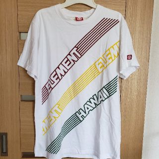 エレメント(ELEMENT)のメンズ　エレメント　ラスタカラー半袖白Tシャツ(Tシャツ/カットソー(半袖/袖なし))