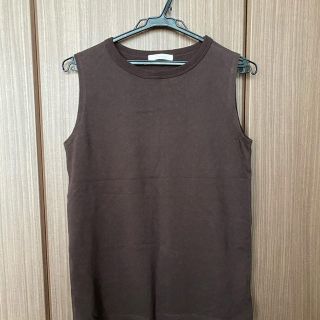 プラージュ(Plage)のPlage BASIC タンクトップTシャツ　ブラウン(タンクトップ)