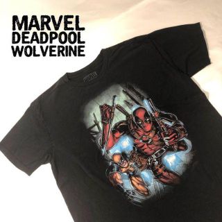 海外古着 マーベル デッドプール ウルヴァリン アメコミ アベンジャーズ XL(Tシャツ/カットソー(半袖/袖なし))