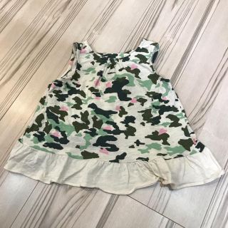 ザラキッズ(ZARA KIDS)の美品！【ZARA baby】 ノースリーブ 迷彩 サイズ80㎝ ザラベビー(タンクトップ/キャミソール)