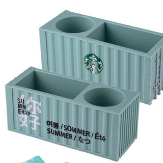 スターバックスコーヒー(Starbucks Coffee)のスターバックス ペンスタンド インテリア 台湾 限定 コンテナ 文房具ボックス(ペンケース/筆箱)