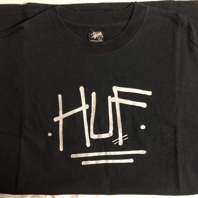 STUSSY(ステューシー)の【超レア】STUSSY HUF 半袖プリントTシャツ Lサイズ　 メンズのトップス(Tシャツ/カットソー(半袖/袖なし))の商品写真