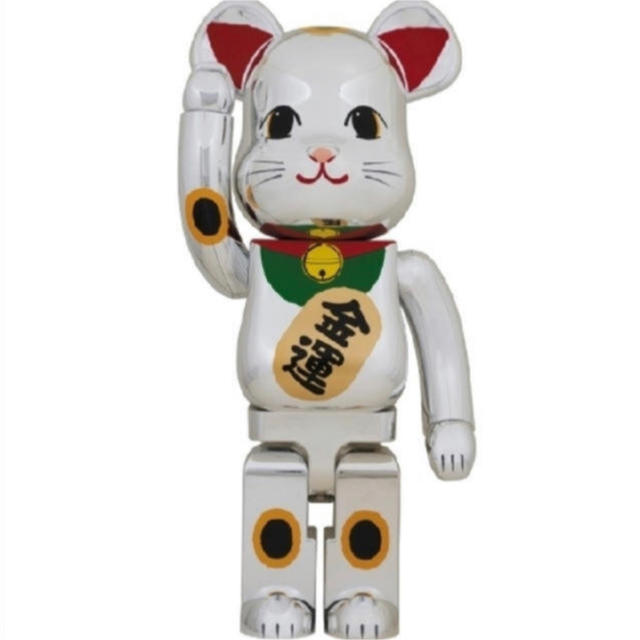 MEDICOM TOY(メディコムトイ)のベアブリック Be@rbrick 1000% 招き猫　銀 エンタメ/ホビーのフィギュア(その他)の商品写真