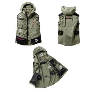 バートル(BURTLE)のミルスグリーン M 空調服 バートル ベスト(単品) AC1134(その他)