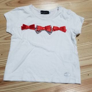 ベベ(BeBe)の[べべ]リボンTシャツ80㎝(Ｔシャツ)