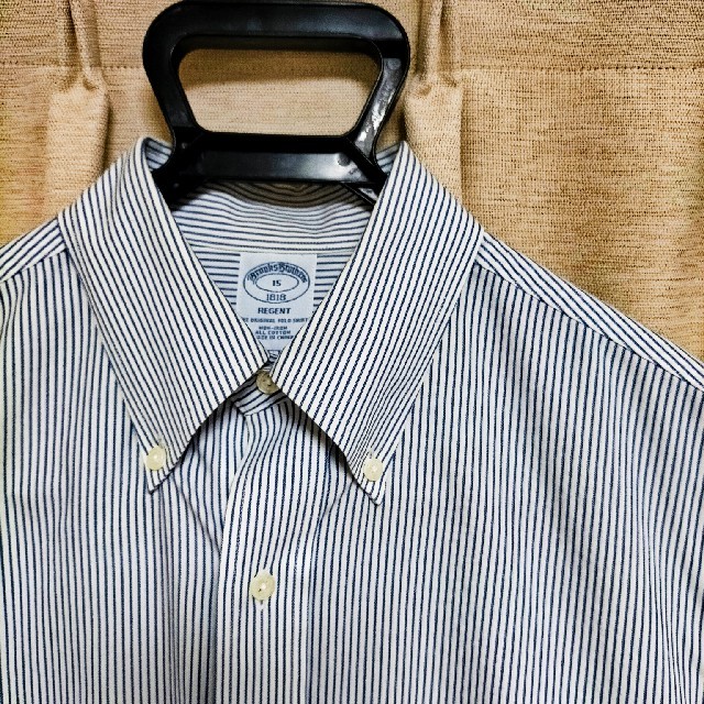 Brooks Brothers(ブルックスブラザース)の【青山本店購入】ブルックブラザーズ 半袖ストライプシャツ スーツ 美品 メンズのトップス(シャツ)の商品写真