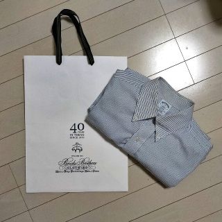 ブルックスブラザース(Brooks Brothers)の【青山本店購入】ブルックブラザーズ 半袖ストライプシャツ スーツ 美品(シャツ)