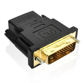 HDMI DVI 変換アダプタ オス-メスDVI-D24+1双伝送1080P金(映像用ケーブル)