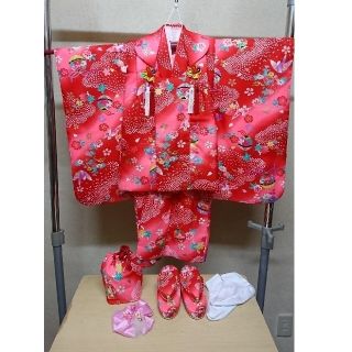 七五三 着物 三歳 セット 草履 足袋 巾着 髪飾り 753 3歳 3才三才の