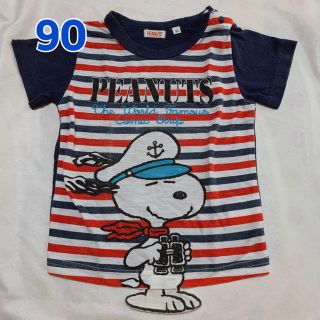 ピーナッツ(PEANUTS)のスヌーピー 90cm マリン柄半袖Tシャツ カットソー(Tシャツ/カットソー)