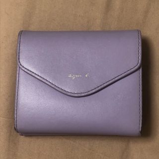 アニエスベー(agnes b.)の最終値下げ　ミニウォレット　アニエスベー　二つ折り財布　パープル　紫(財布)