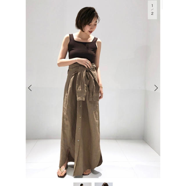 Plage(プラージュ)の最終☆Plage Linen シャツワンピース レディースのワンピース(ロングワンピース/マキシワンピース)の商品写真