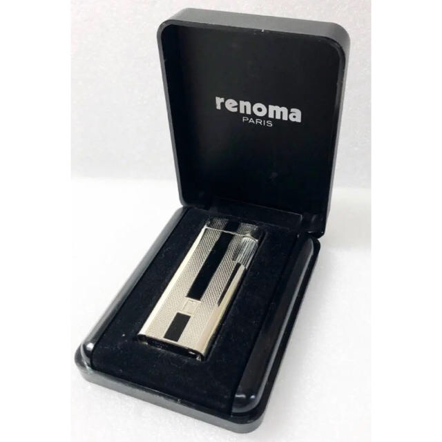 RENOMA(レノマ)の中古品美品 renoma レノマ 日本製 シルバーラッカー ローラガスライター  メンズのファッション小物(タバコグッズ)の商品写真