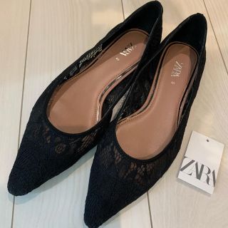 ザラ(ZARA)の最終値下★ zara ザラ レースバレエパンプス 26 大きいサイズ(ハイヒール/パンプス)