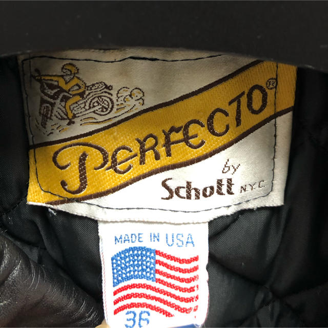 schott(ショット)のSchott／ショット　ダブルライダース　タグ36 メンズのジャケット/アウター(ライダースジャケット)の商品写真