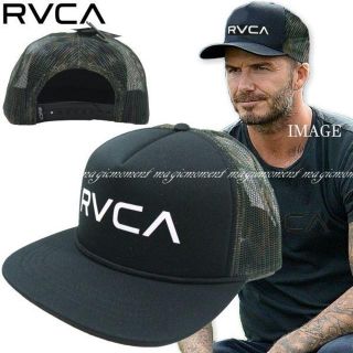 ルーカ(RVCA)の新品 本物 RVCA ルーカ FOAMY キャップ レア品 黒×迷彩メッシュ(キャップ)