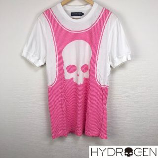 ハイドロゲン(HYDROGEN)の美品 ハイドロゲン 半袖Tシャツ ホワイト サイズL(Tシャツ/カットソー(半袖/袖なし))