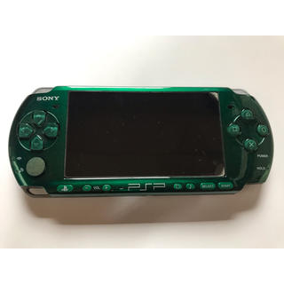 プレイステーションポータブル(PlayStation Portable)のPSP-3000 グリーン(携帯用ゲーム機本体)