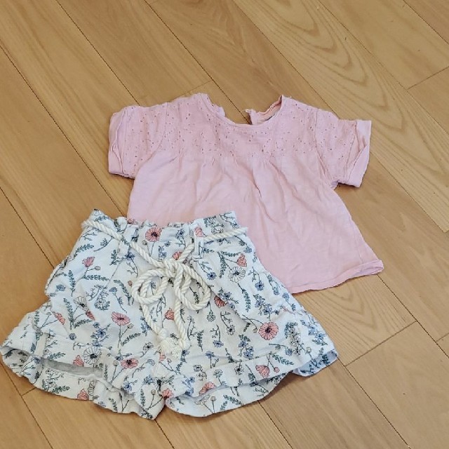 Branshes(ブランシェス)のブランシェス　80センチ　パンツ　 ZARAbaby　74センチ　Tシャツ キッズ/ベビー/マタニティのベビー服(~85cm)(パンツ)の商品写真