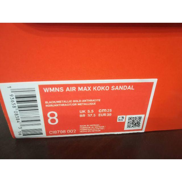 NIKE(ナイキ)のNIKE WMNS AIR MAX KOKO BLACK WHITE 25cm レディースの靴/シューズ(サンダル)の商品写真