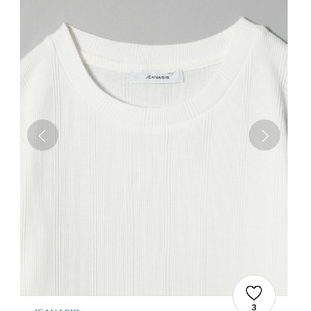 JEANASIS(ジーナシス)の新品 🐼🐾  ジーナシス リブTEE  Tシャツ グレー レディースのトップス(Tシャツ(半袖/袖なし))の商品写真