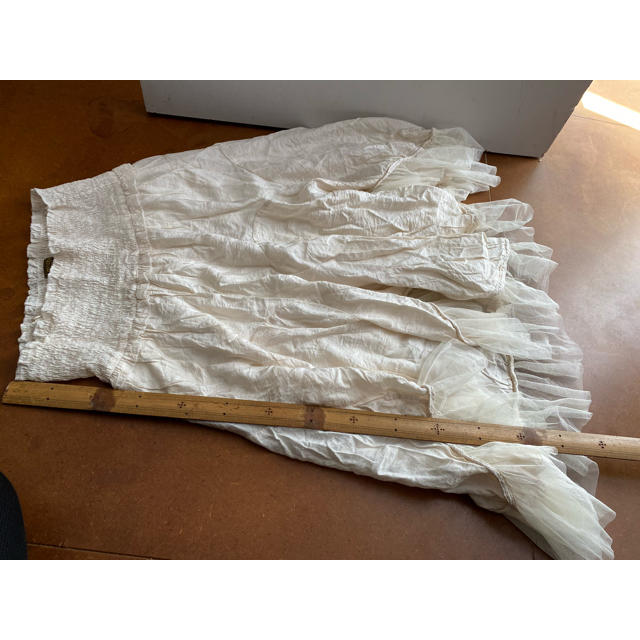 チュール.フレア.ホワイトスカート、ワンピース レディースのスカート(ロングスカート)の商品写真