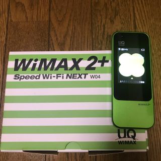 ［中古］UQ Speed Wi-Fi NEXT W04　グリーン　ルーター (その他)