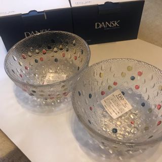 ダンスク(DANSK)の新品未使用！　DANSK ダンスク  フルーツボウル　皿　食器　2個セット(食器)