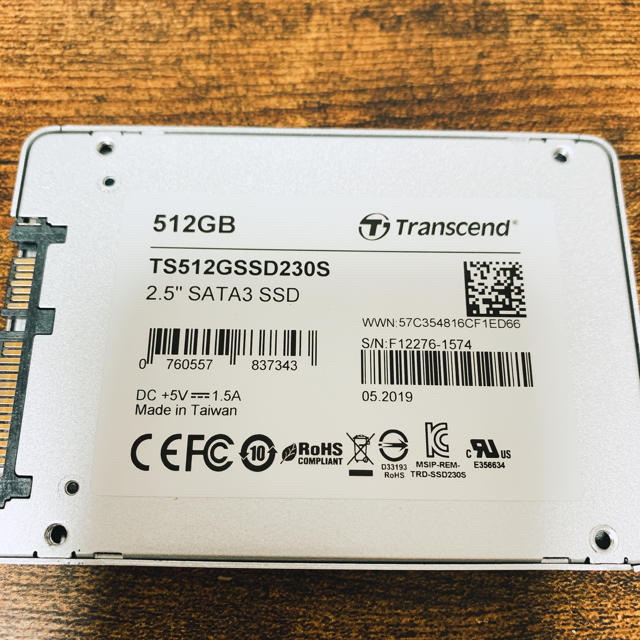 ★Transcend SSD 512GB 2.5インチ+USBケースコード付 1