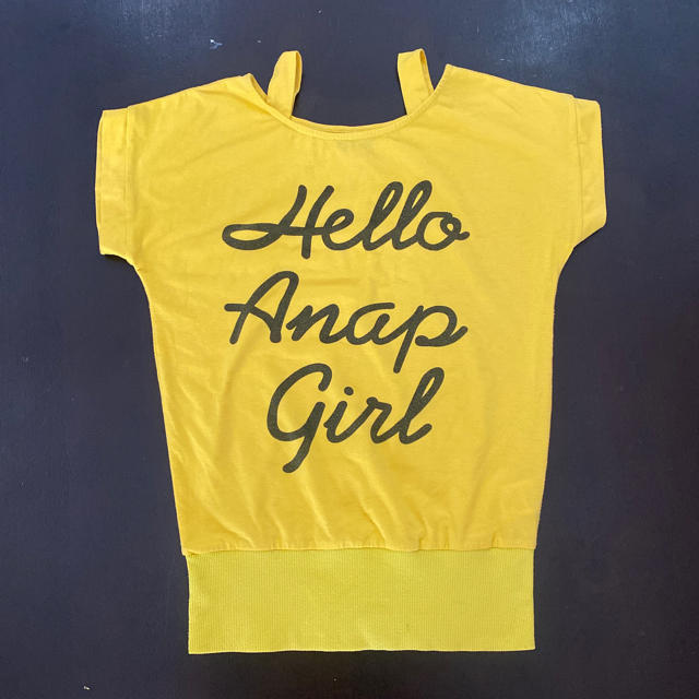 ANAP Kids(アナップキッズ)の可愛いANAP GiRL★際立つイエロー★半袖Tシャツ★ダンス★XS★150 キッズ/ベビー/マタニティのキッズ服女の子用(90cm~)(Tシャツ/カットソー)の商品写真