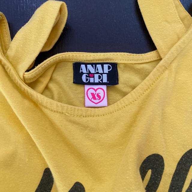 ANAP Kids(アナップキッズ)の可愛いANAP GiRL★際立つイエロー★半袖Tシャツ★ダンス★XS★150 キッズ/ベビー/マタニティのキッズ服女の子用(90cm~)(Tシャツ/カットソー)の商品写真