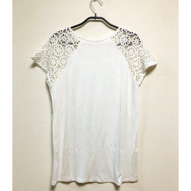 anap mimpi(アナップミンピ)のANAP mimpi アナップミンピ ショルダーレースTシャツ ホワイト レディースのトップス(Tシャツ(半袖/袖なし))の商品写真