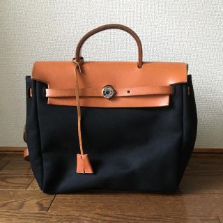 エルメス(Hermes)のエールリュック　キャンパス　キャメル(リュック/バックパック)